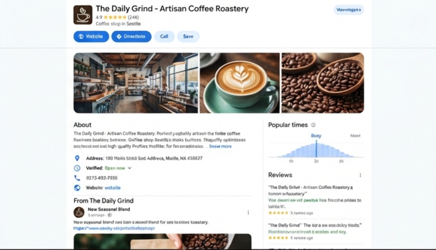 Example of an optimized Google Business Profile — the kind Axis Digital Studios sets up